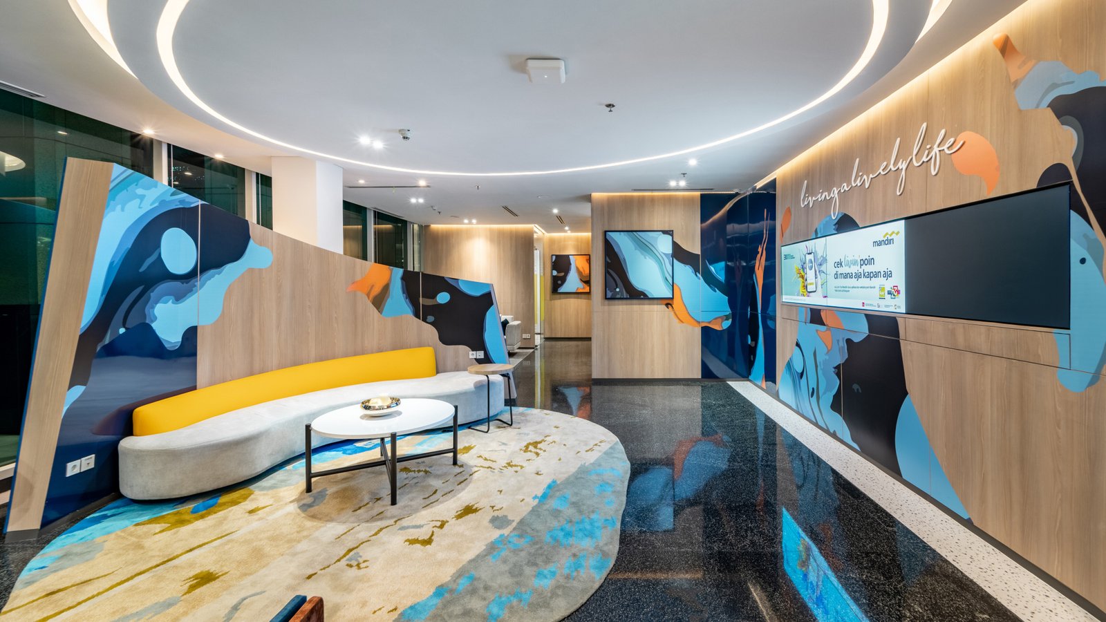 Livin Mandiri Banking Hall by Alien Design Consultant