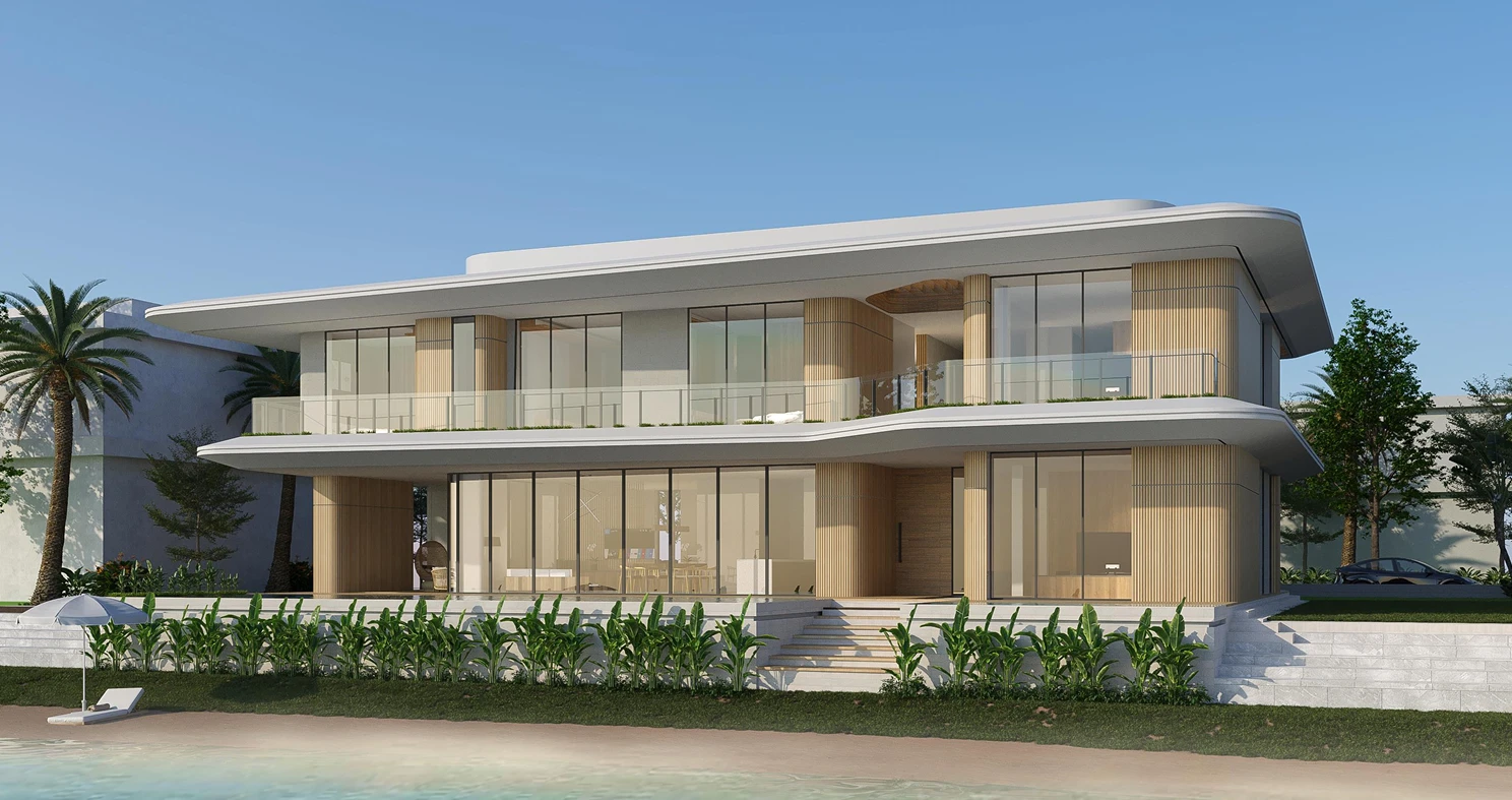 Konsep Desain Alternatif 1: Fluiditas Dinamis untuk Garis Pantai – Mengintip Arsitektur Villa Pesisir Pantai Abu Dhabi Karya Alien Design