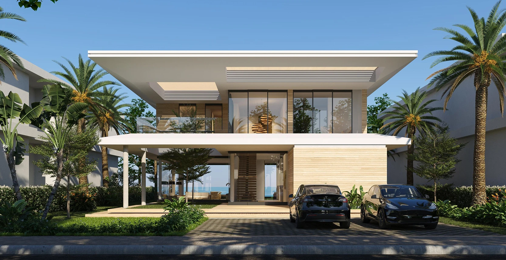Konsep Desain Alternatif 2: Elegansi yang Mengapung di Atas Keindahan Laut – Mengintip Arsitektur Villa Pesisir Pantai Abu Dhabi Karya