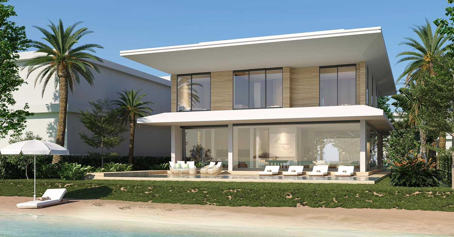 Konsep Desain Alternatif 2: Elegansi yang Mengapung di Atas Keindahan Laut – Mengintip Arsitektur Villa Pesisir Pantai Abu Dhabi Karya