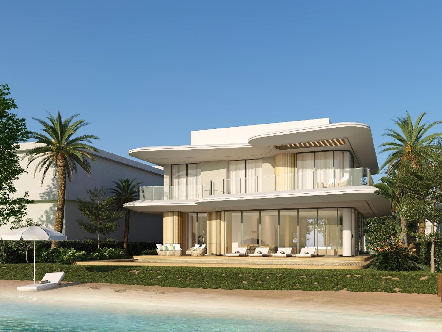Desain yang Mengoptimalkan Pantai – Mengintip Arsitektur Villa Pesisir Pantai Abu Dhabi Karya Alien Design Consultant