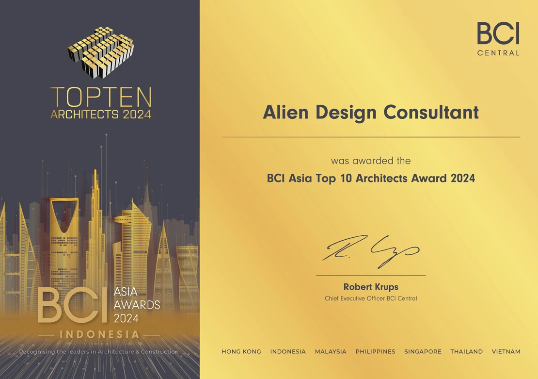 1. BCI Asia Award – Prestasi Alien Design Consultant: Dari BCI Asia hingga Asia Property Awards