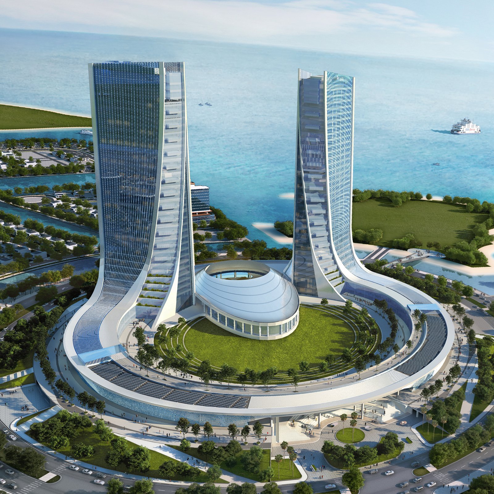 Konsep Desain Ikonik Terinspirasi Kapal Pinisi – Twin Tower Makassar: Ikon Baru di Kawasan Timur Indonesia