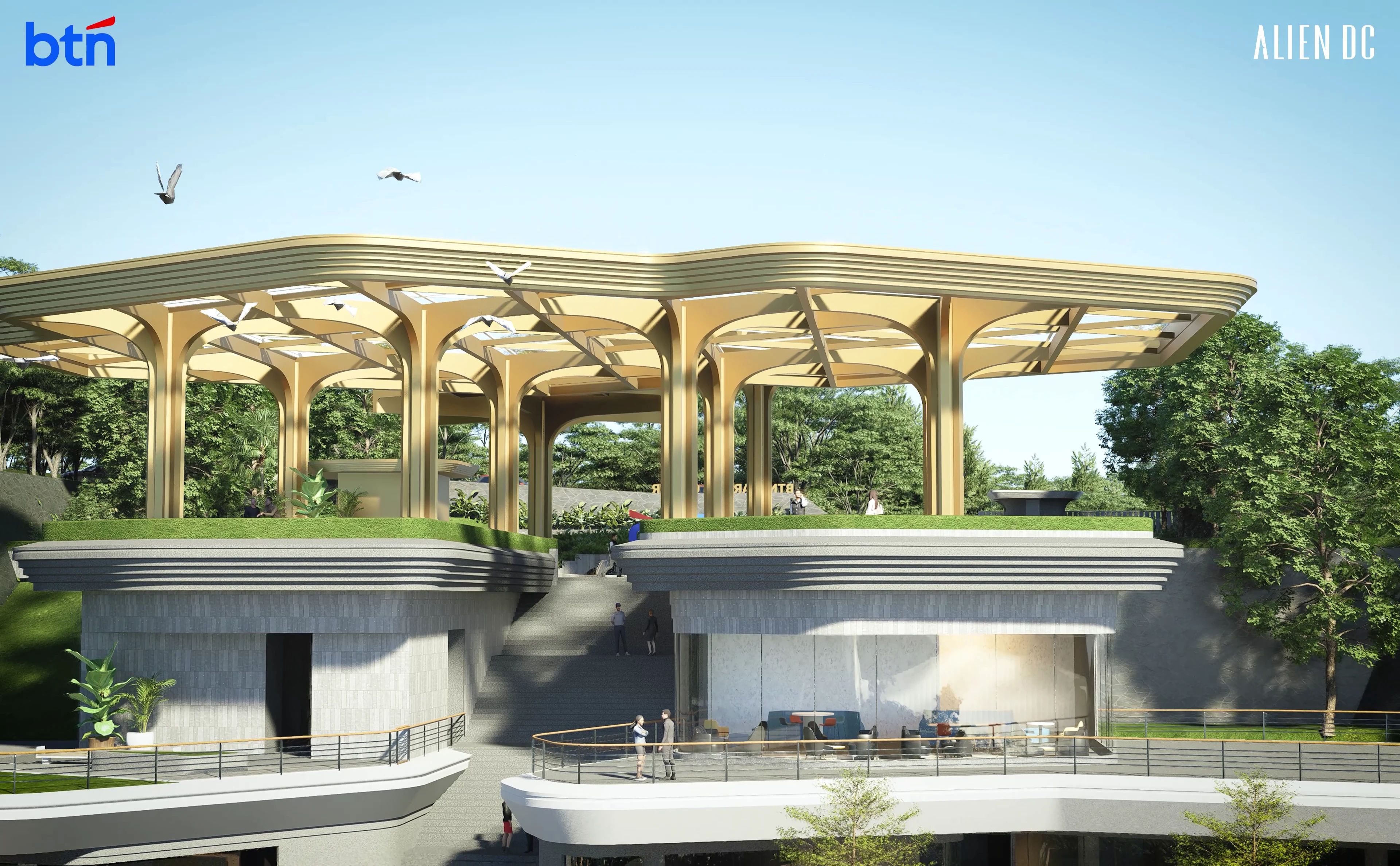 Investasi BTN untuk Masa Depan – BTN Resmikan Groundbreaking Learning Center di Bandung: Desain Inovatif Karya Alien Design Consultant