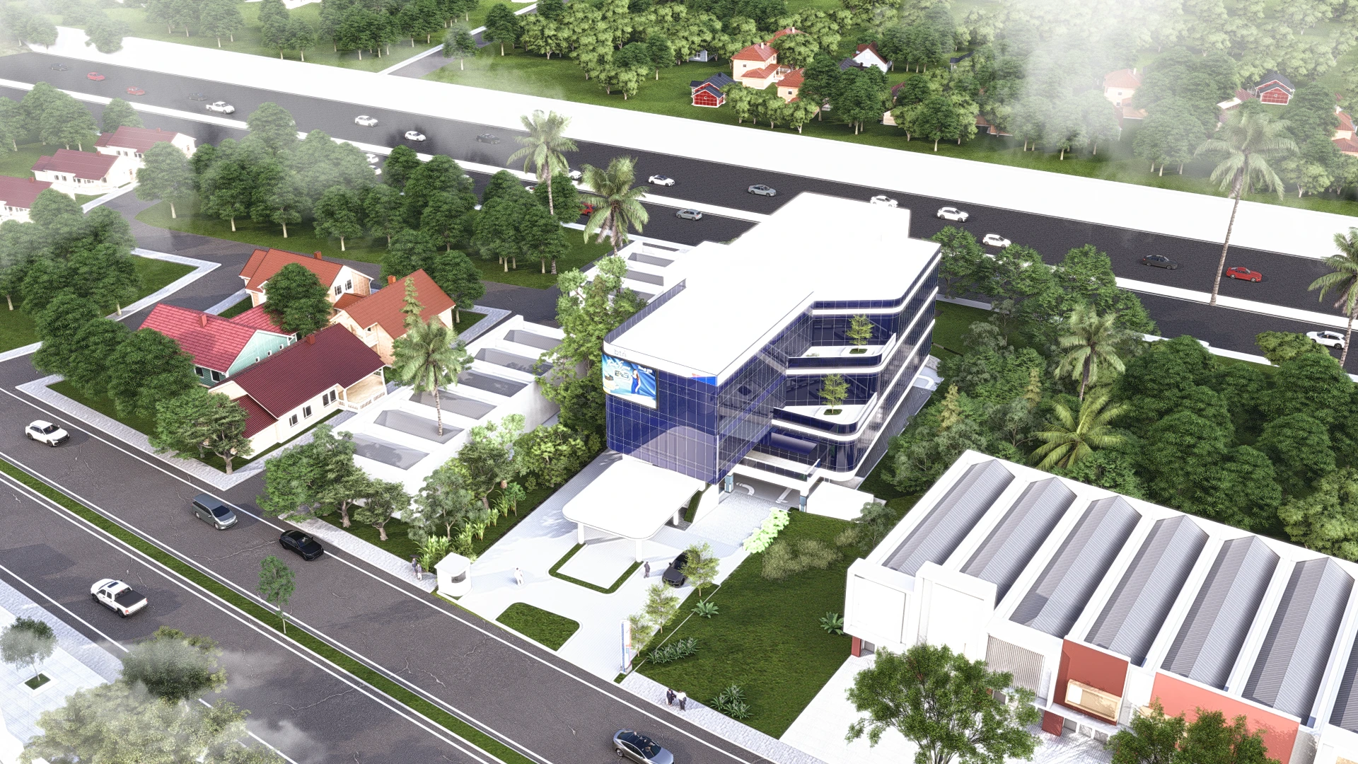 Desain yang Mewujudkan Visi Modern dan Berkelanjutan – Peresmian Kantor BTN Cibubur: Desain Gedung Futuristik dan Berkelanjutan
