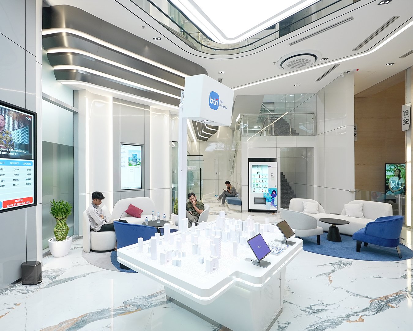 Keunggulan Desain Interior Menara 2 BTN – Transformasi Modern dan Dinamis: Desain Interior Banking Hall BTN di Menara 2 BTN