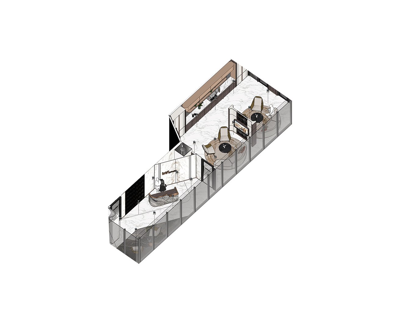 Konsep Desain: Elegan, Modern, dan Eksklusif – Desain Interior Private Lounge Menara 2 BTN: Kemewahan & Kenyamanan untuk Nasabah Prioritas
