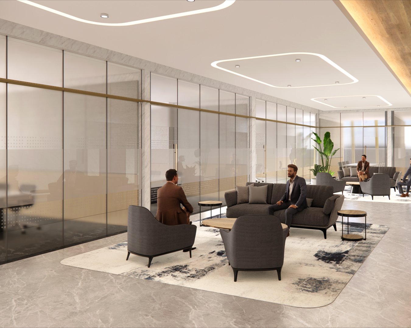 Lounge Meeting Room: Privasi dan Kenyamanan dalam Satu Ruang – Gedung Mandiri Kendari: Desain Interior Modern yang Mewakili Masa Depan