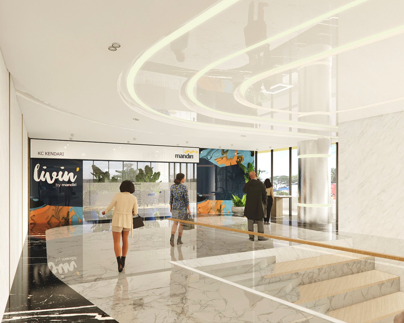 Gedung Mandiri Kendari: Desain Interior Modern yang Mewakili Masa Depan Perbankan Indonesia Timur