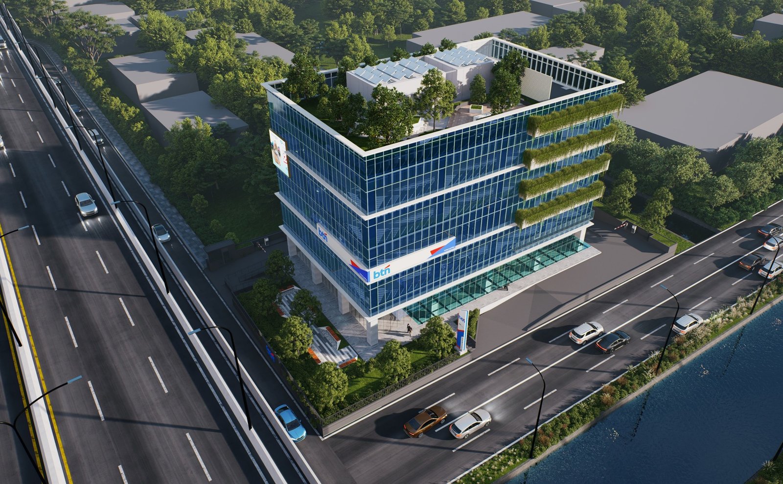Konsep Desain Arsitektur – Bank BTN Kelapa Gading: Ikon Baru Perbankan Masa Depan di Jakarta