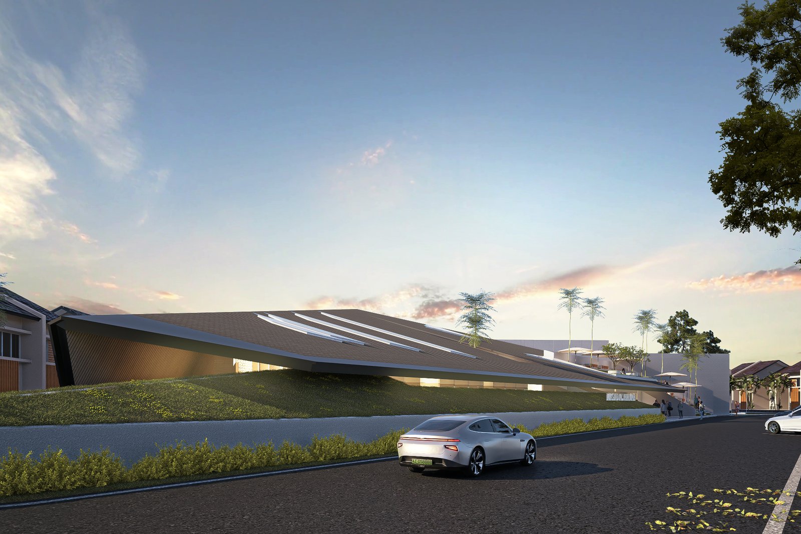 Konsep Utama: Elevated Harmony – Sawangan Clubhouse: Pendekatan Arsitektur Kontekstual di Tepi Danau