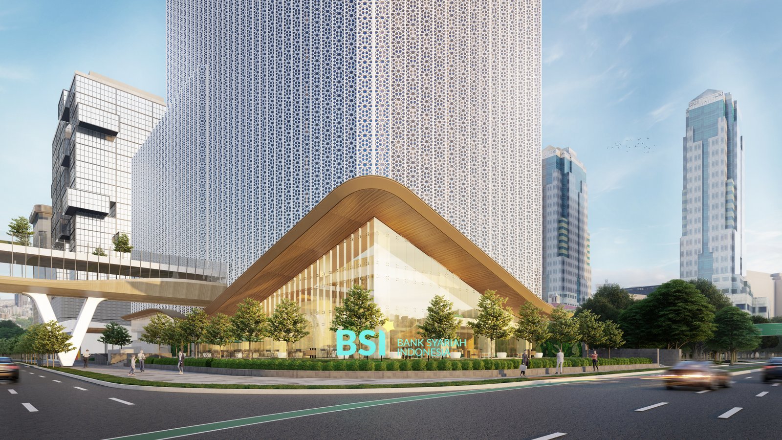 Desain Arsitektur Vertikal Menara BSI: Simbol 5 Rukun Islam dan 5 Sila Pancasila