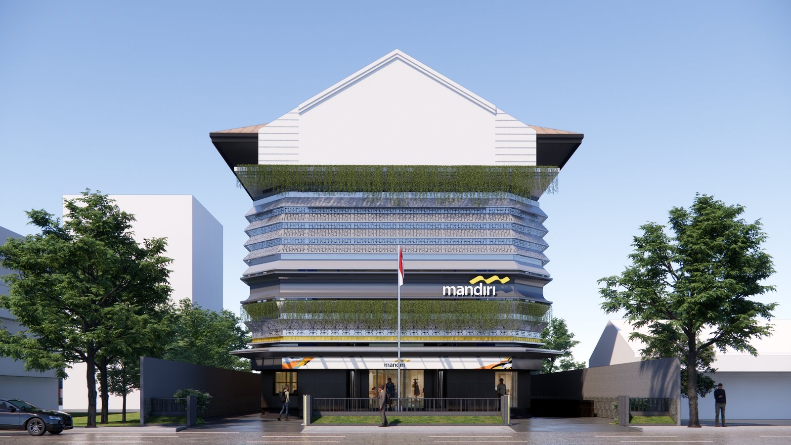 Mengulik Arsitektur Fasad Bank Mandiri: Antara Fungsi, Estetika, dan Identitas