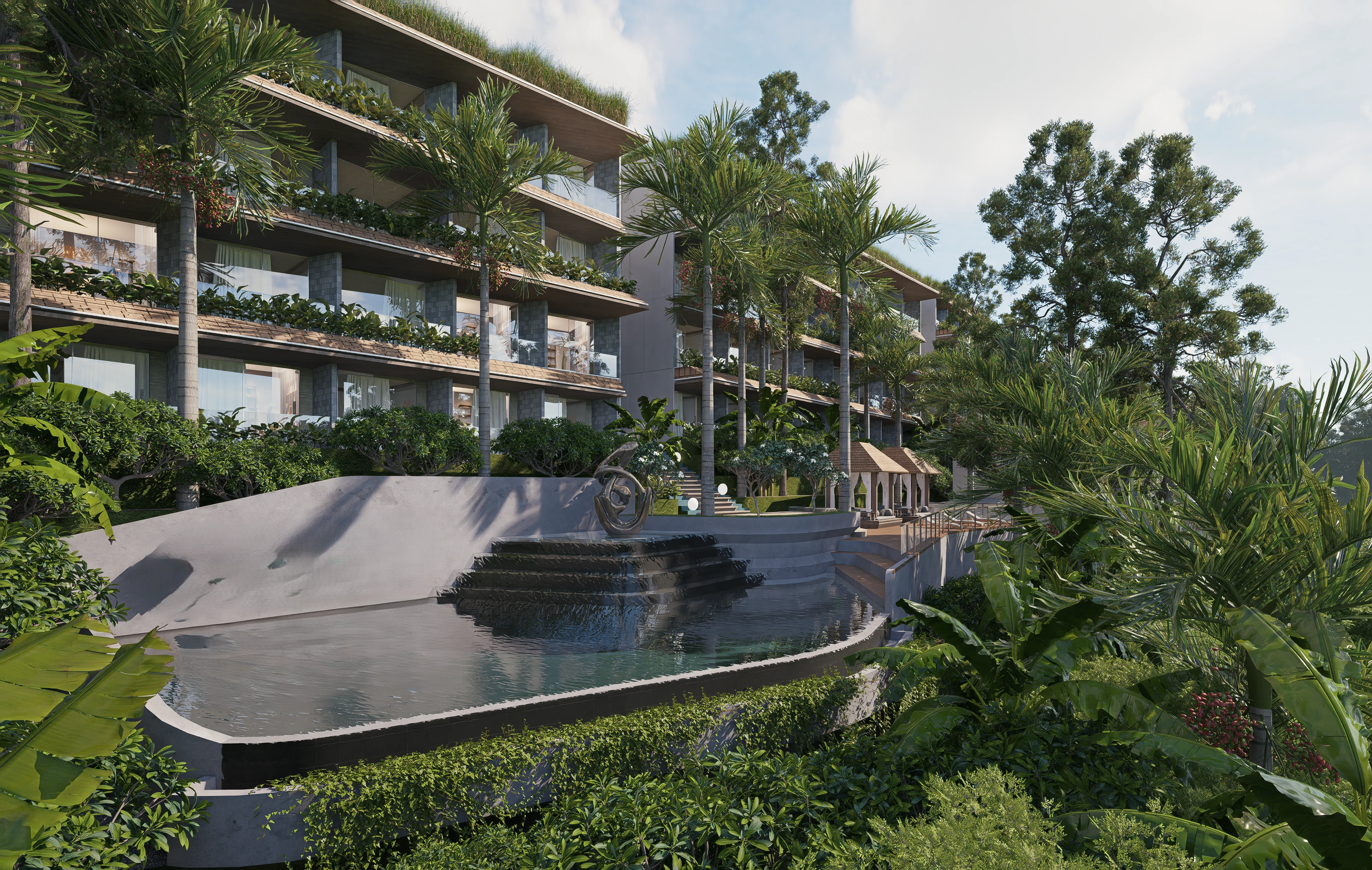 2. Hotel Ubud Bali: Terracing Silhouette dan Fasad yang Menyatu dengan Alam – Merancang Arsitektur Fasad Hotel Sebagai Daya Tarik Investasi
