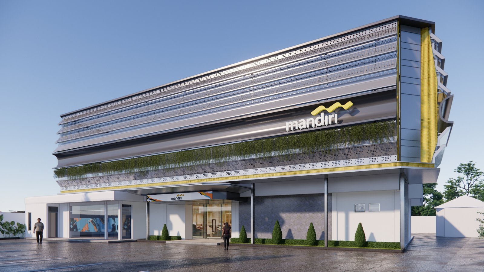 Mengulik Arsitektur Fasad Bank Mandiri: Antara Fungsi, Estetika, dan Identitas