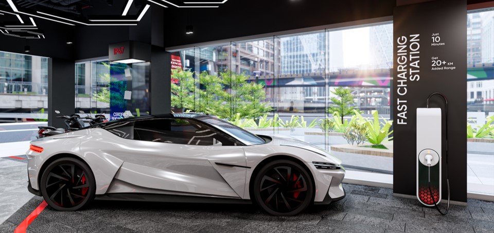 Mendesain Pengalaman, Bukan Hanya Ruang – Dari EV Car Display hingga Robotic Arm: Alien DC Mendesain Polytron Showroom