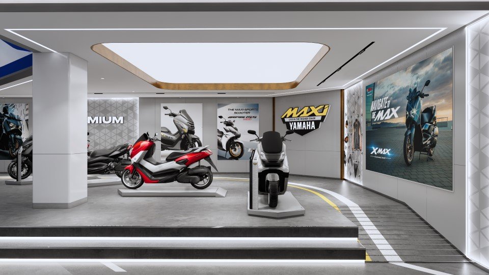Interior sebagai Cerminan Brand – Rahasia Material Interior Yamaha Flagship Store yang Membuat Showroom Lebih Menjual