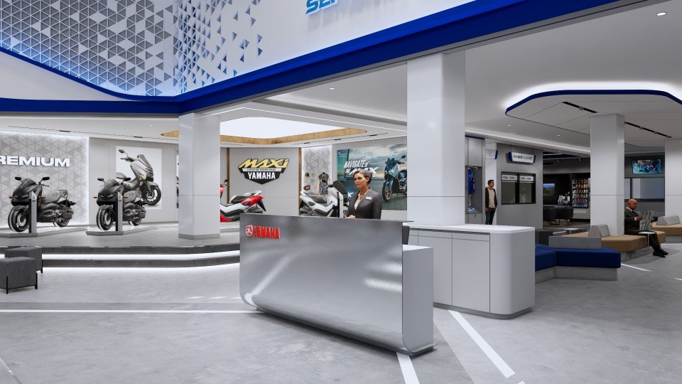 Interior sebagai Cerminan Brand – Rahasia Material Interior Yamaha Flagship Store yang Membuat Showroom Lebih Menjual