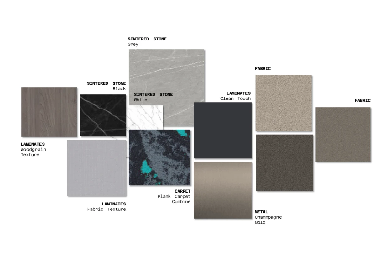 Material Moodboard: Bahasa Tekstur dan Warna – Menyelami Konsep Interior Lantai 1 BNI KCP Diponegoro