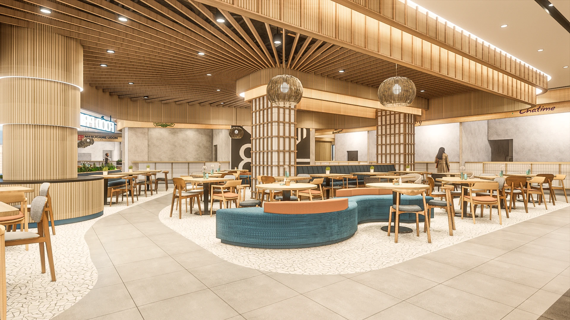 Konsep yang Membentuk Suasana – Desain Interior Foodcourt Mall Bintaro Xchange 2