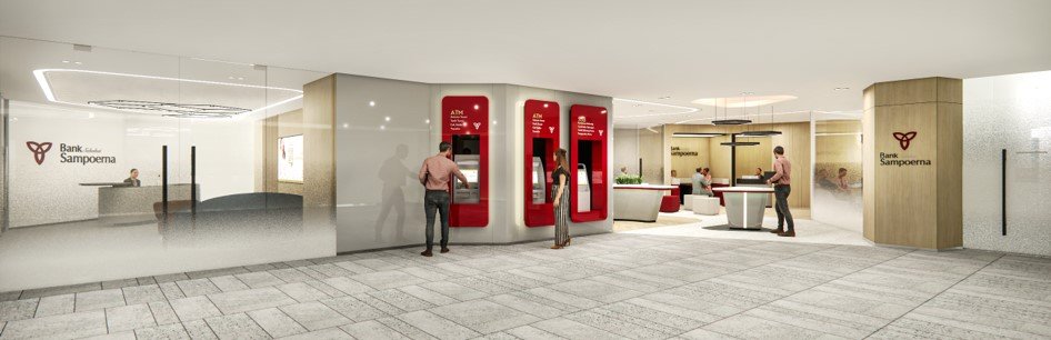 Proposal Desain Interior Bank Sampoerna: Strategi Desain Dinamis, Inklusif, dan Berbasis Teknologi