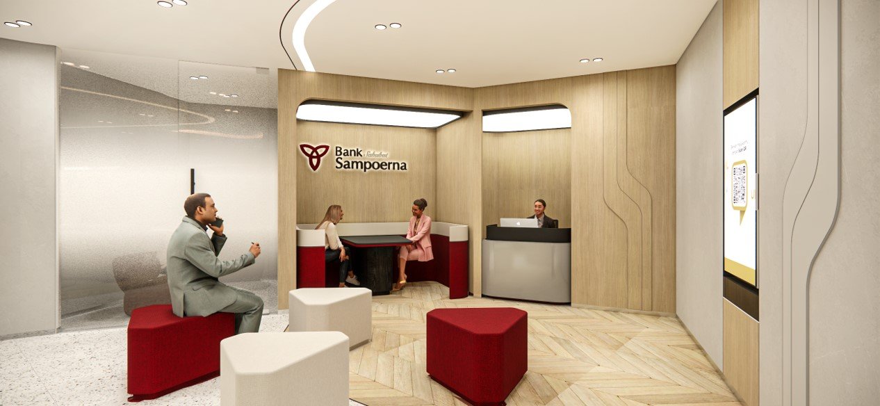 Proposal Desain Interior Bank Sampoerna: Strategi Desain Dinamis, Inklusif, dan Berbasis Teknologi