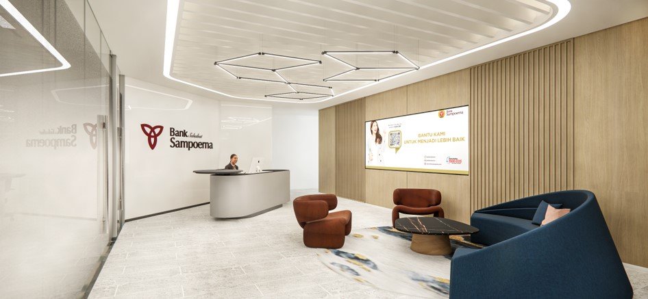 Proposal Desain Interior Bank Sampoerna: Strategi Desain Dinamis, Inklusif, dan Berbasis Teknologi