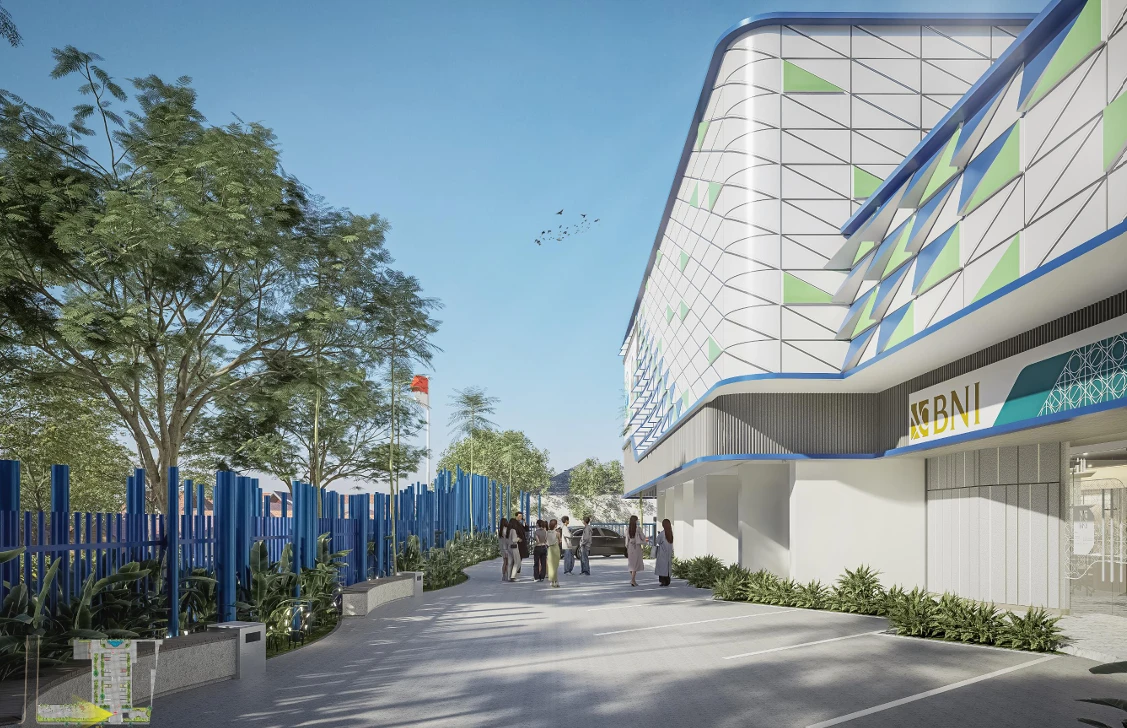 Identitas Visual yang Kuat dan Modern – Desain Arsitektur Kampus Modern Universitas Dian Nusantara oleh Alien Design Consultant