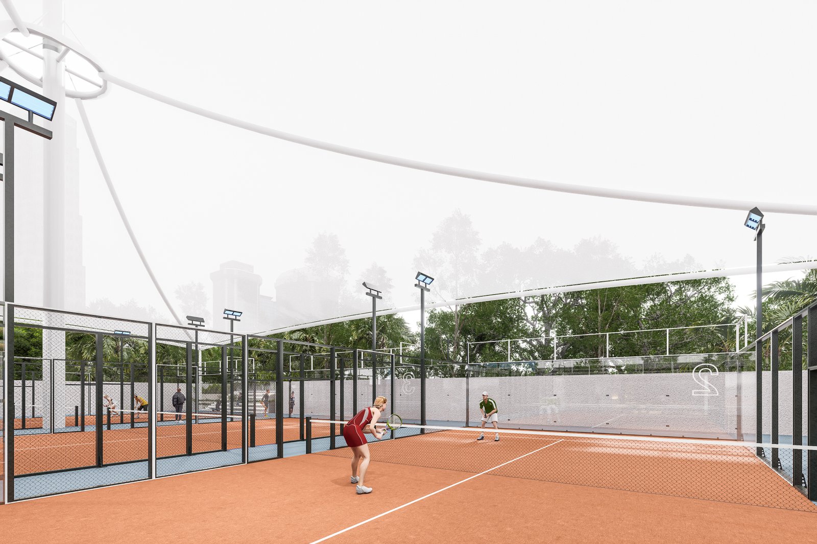 Atap yang Jadi Ciri Khas – Mendesain Lapangan Padel yang Ideal: Tempat Bermain, Berkumpul, dan Bernafas di Tengah Kota