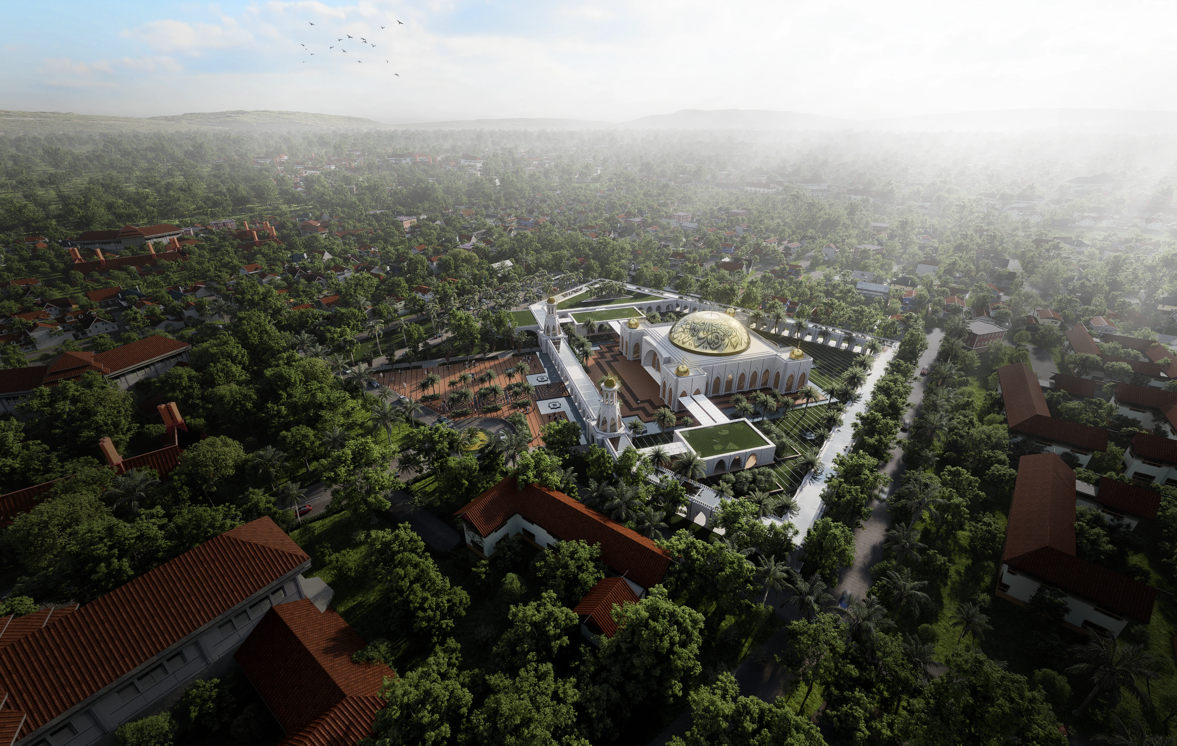 Tata Massa, Sirkulasi, dan Orientasi Kiblat – Masjid UAE Aceh: Visi Arsitektur Spiritual sebagai Katalis Komunitas