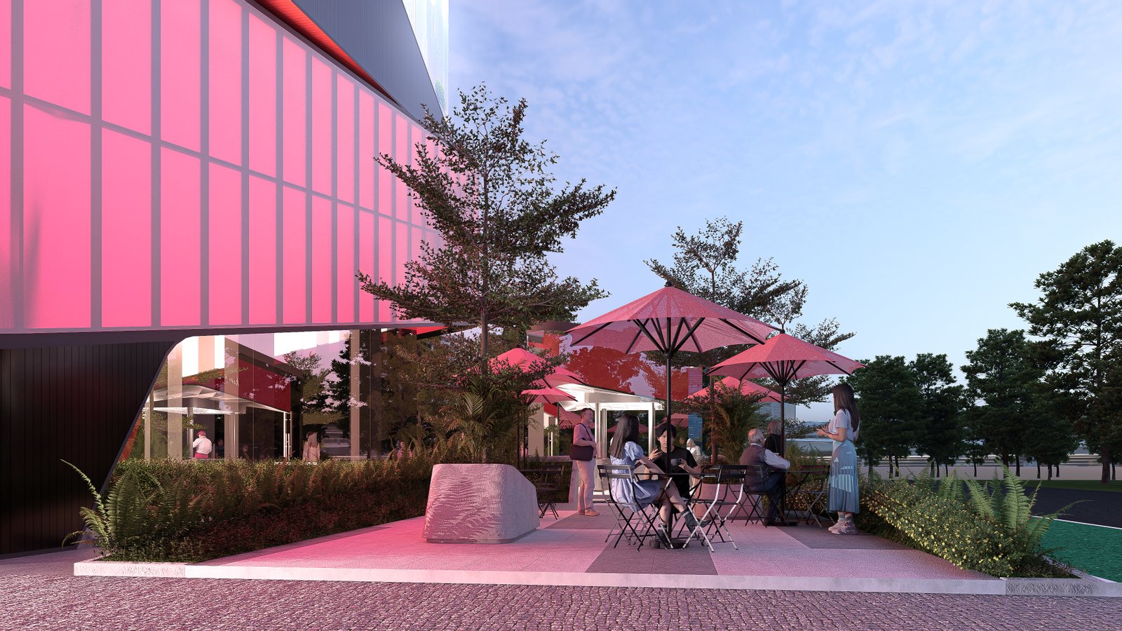 Menghidupkan Ruang Kota Melalui Lanskap – Desain Futuristik Showroom Polytron Sudirman: Arsitektur dengan Fasad Ikonik