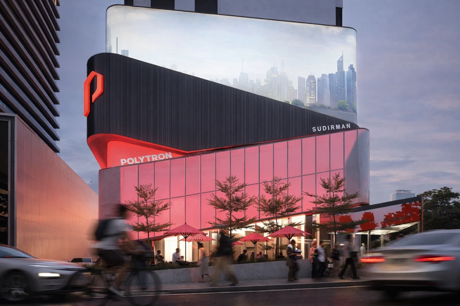 Arsitektur sebagai Representasi Identitas Brand – Desain Futuristik Showroom Polytron Sudirman: Arsitektur dengan Fasad Ikonik