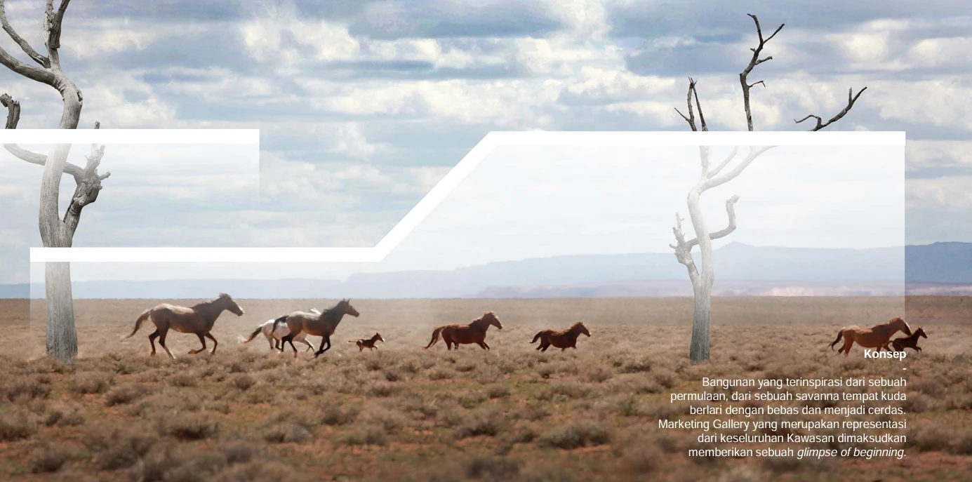 Inspirasi Savana dan Kebebasan – Desain Arsitektur Marketing Gallery Modern di Tamansari Equine