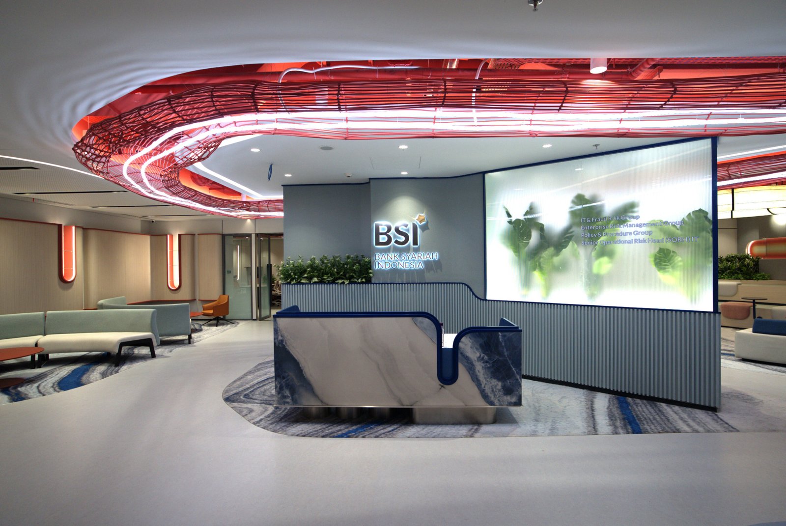 Desain Interior Kantor BSI Tower Lantai 22 & 23:                                                    Konsep Workspace Modern Berbasis Prinsip Syariah