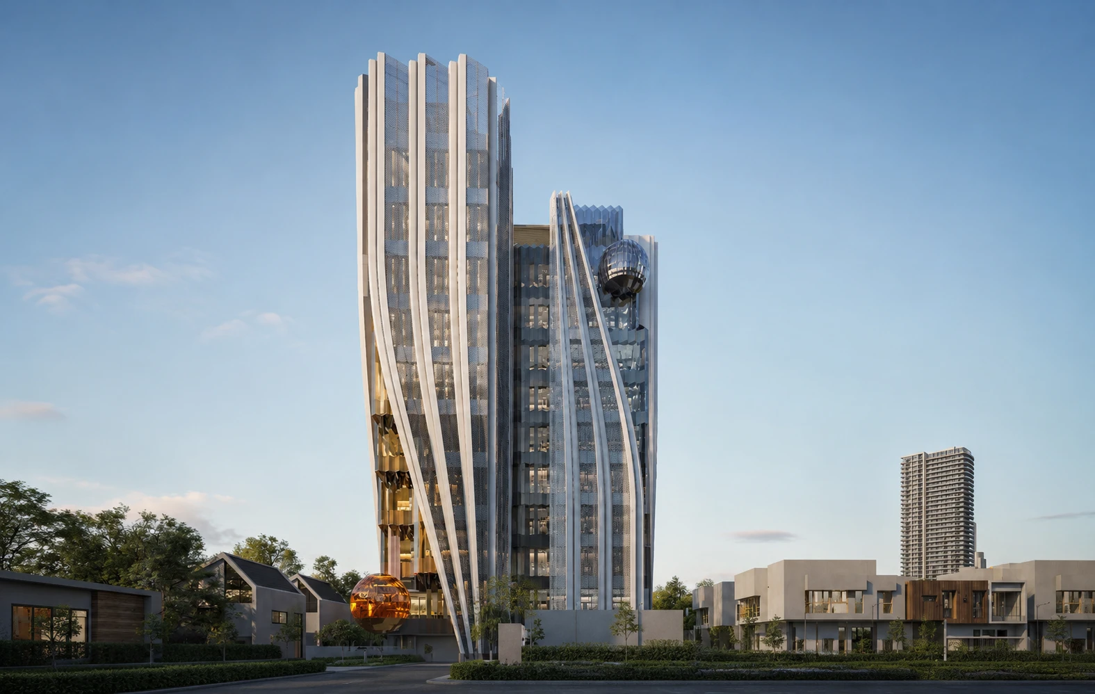 Energalance: Menerjemahkan Identitas Perusahaan ke Dalam Arsitektur – Energalance Tower: Desain Arsitektur Kantor Modern dengan Lahan
