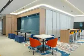Desain Kantor Modern: Breakout Area, Meeting Room, dan Wellness Corner di BSI Tower