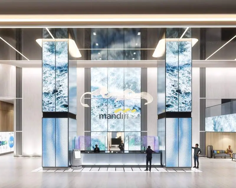 Transformasi Lobi Mandiri Digital Tower: Perpaduan Teknologi dan Estetika Desain Interior Office