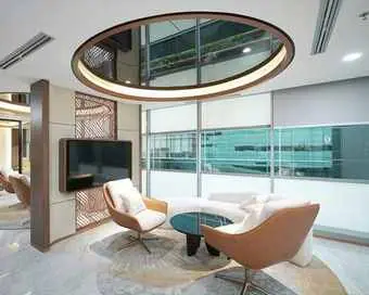 Desain Interior Private Lounge Menara 2 BTN: Kemewahan & Kenyamanan untuk Nasabah Prioritas
