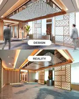 Perbandingan Desain 3D vs. Hasil Terbangun Ballroom BJB Tower Bandung