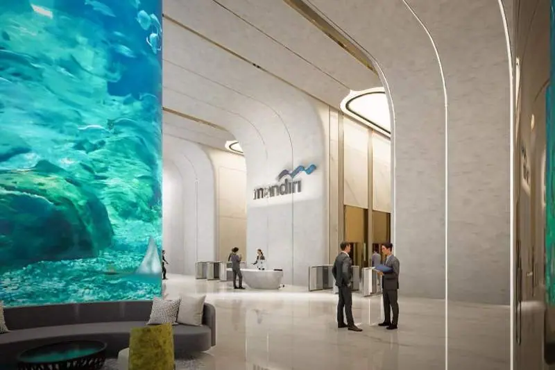 Interior Lobby Mandiri Financial Center PIK 2: Perpaduan Kemewahan Modern dan Pengalaman Ruang Imersif